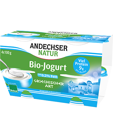 Bio-Jogurt griechischer Art 0,2% Fett 4x100g 