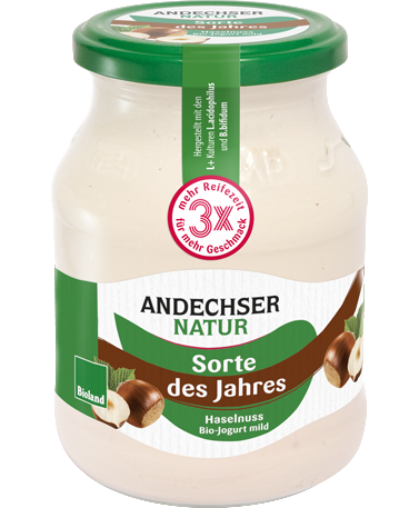 Bio-Jogurt mild Haselnuss 3,7%, 500g