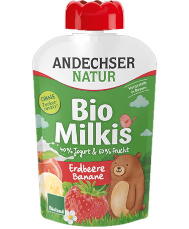 Bio-Milkis Erdbeere-Banane