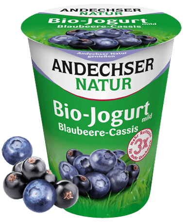 ANDECHSER NATUR Bio Jogurt mild Blaubeere-Cassis 3,7% 400g