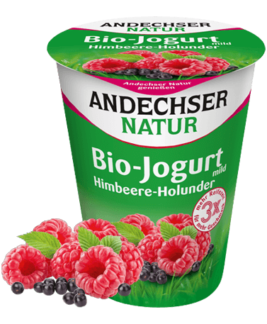 ANDECHSER NATUR Bio Jogurt mild Himbeere-Holunder 3,8% 400g