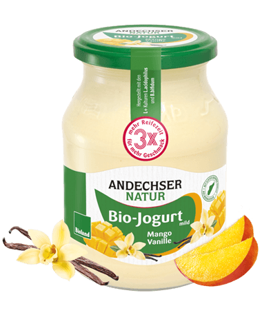 ANDECHSER NATUR Bio Jogurt mild Mango-Vanille 3,7 % 500g