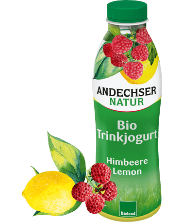 ANDECHSER NATUR Bio Trinkjogurt Himbeere-Lemon 0,1% 500g