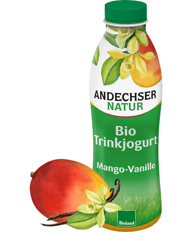 ANDECHSER NATUR Bio Trinkjogurt Mango-Vanille 0,1% 500g