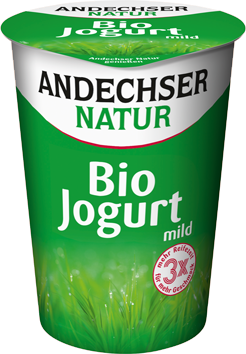 Bio Jogurt mild natur mit 3,8 % Fett im 500 g Becher ANDECHSER NATUR