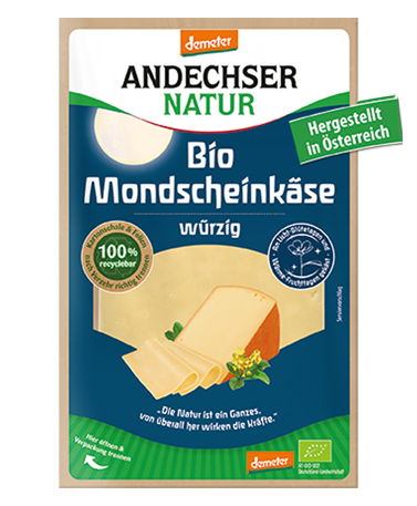 demeter Mondschein Kaese in Scheiben mit 50 % Fett 125 g ANDECHSER NATUR