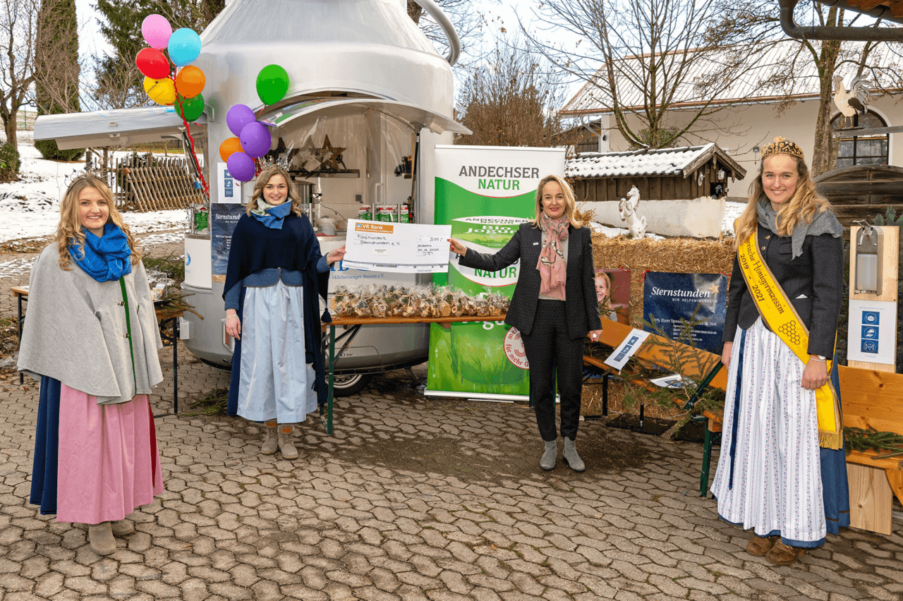 die andechser molkerei und die bayerischen milch und honig hoheiten unterstützen den sternstundentag 2020