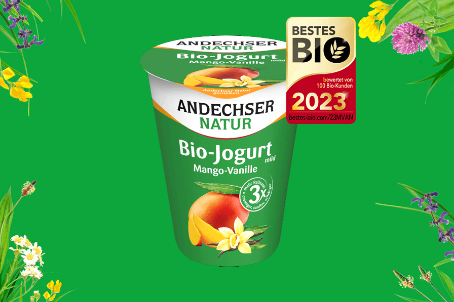 Bio-Jogurt mild Mango-Vanille als “Bestes Bio 2023”