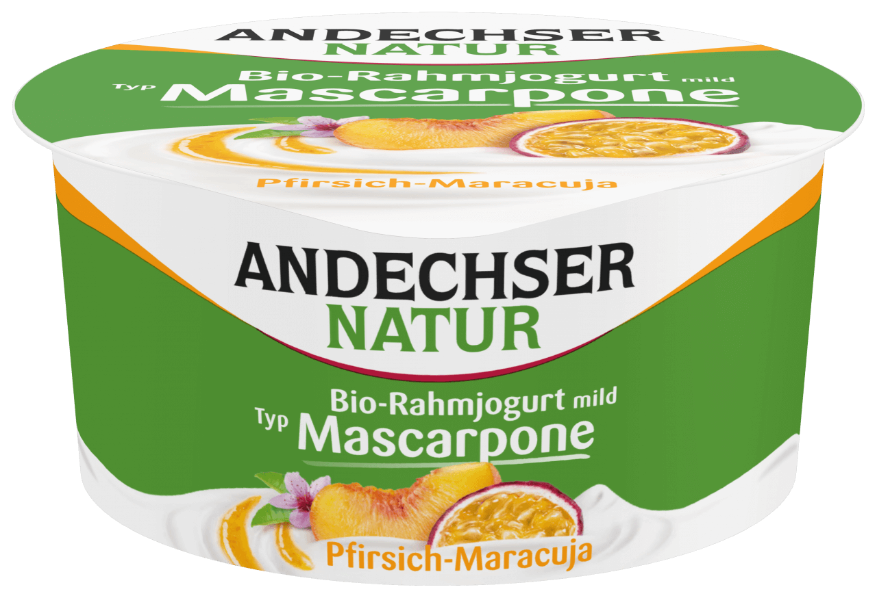 Bio Rahmjogurt Mascarpone Pfirsich Maracuja