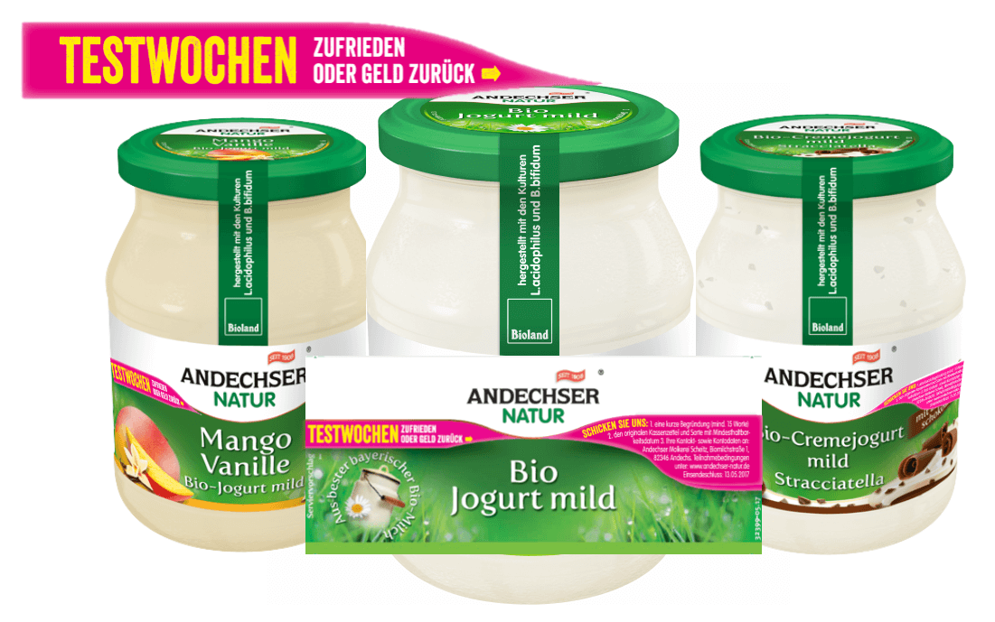 Bio Joghurt probieren