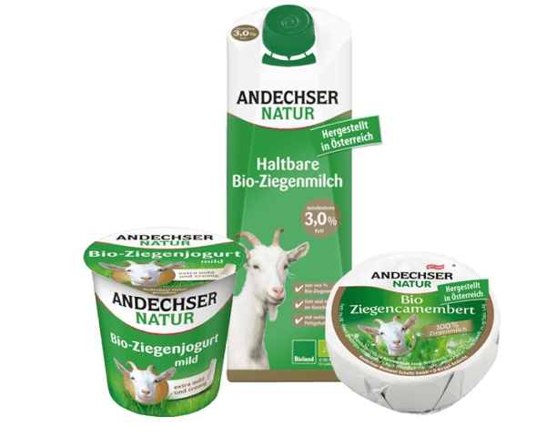 Ziegenmilchprodukte aus der Andechser Molkerei Scheitz GmbH