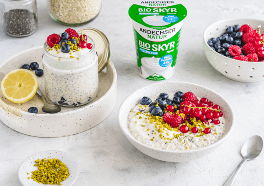 Proteinreiche Skyr-Overnight-Oats