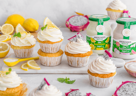 Sommer-Cupcakes mit Jogurtfrosting und ANDECHSER NATUR Sommersorten