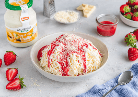 Spaghetti-Jogurteis mit ANDECHSER NATUR demeter Vanille