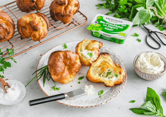 Popovers mit ANDECHSER NATUR Kräuter Frischkäse