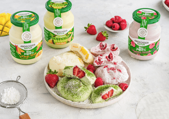 Mochi Eis mit ANDECHSER NATUR Bio-Jogurt 